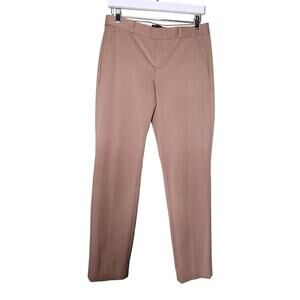 Banana Republic Avery Tan Flat Front Pants 4L Straight Pockets Mid Rise Neutral